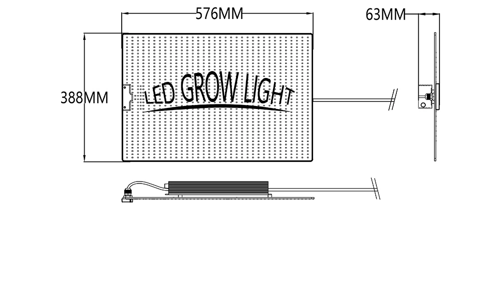 LED grow light quantum red blue