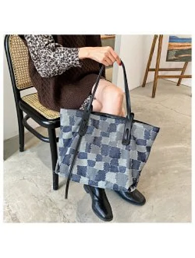 patch handbag ladies canvas tote handbag