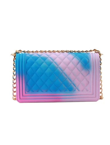 jelly sling bag handbags color coating pvc crossbody bag