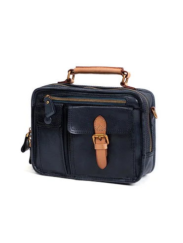 premium style vintage small messenger square bag metal logo handbag unisex crossbody bag