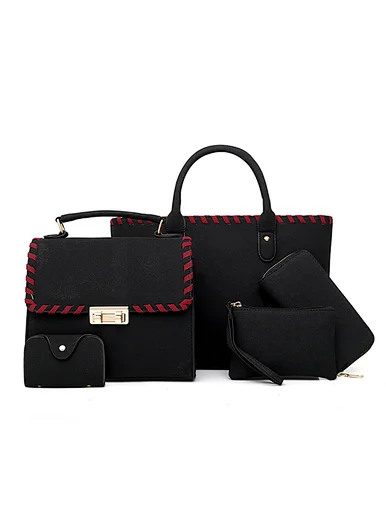 set bags leather handbag ladies handbags