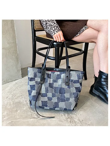 patch handbag ladies canvas tote handbag