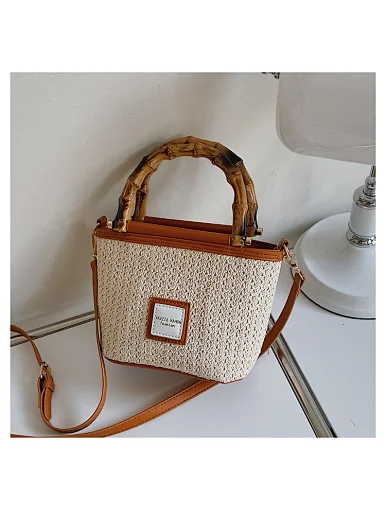 women straw shoulder bags