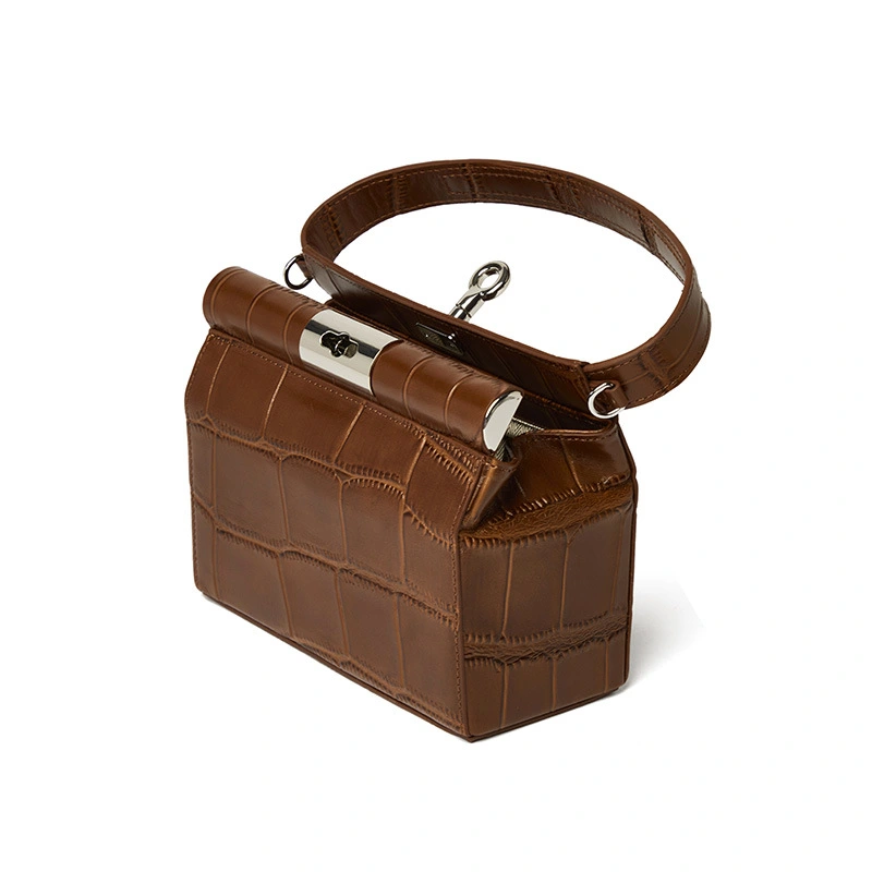 shoulder leather box bag