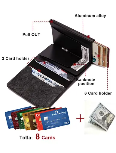 leather credit card holder wallet