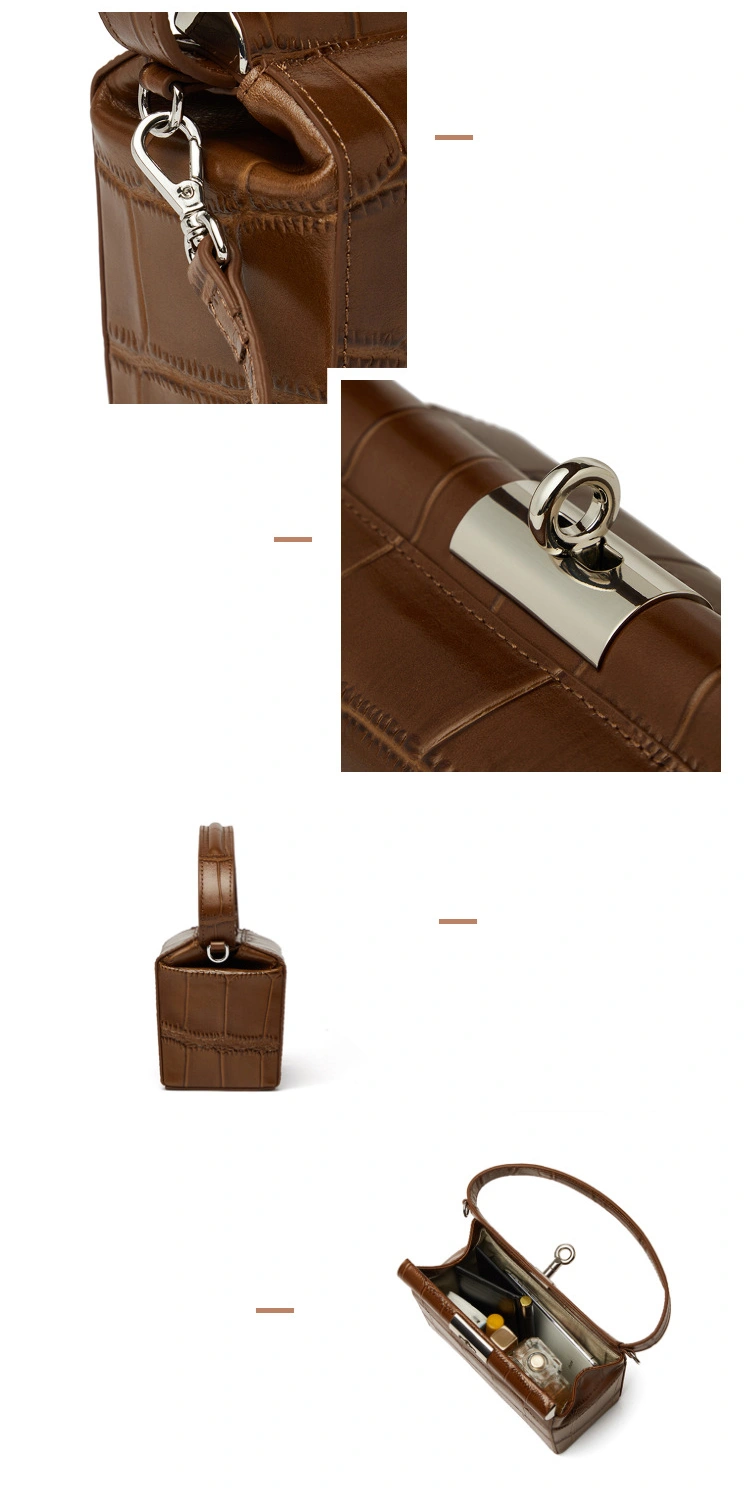 shoulder leather box bag