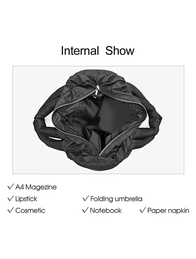 luxury puffer tote bag
