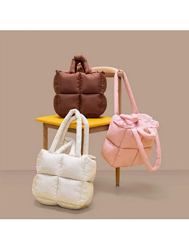 luxury puffer tote bag
