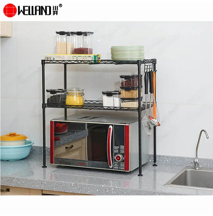 diy 2 tiers kitchen rack