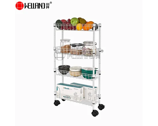 narrow rolling storage cart