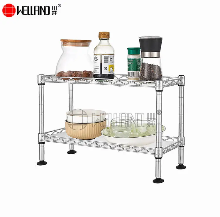 chrome mini kitchen shelf