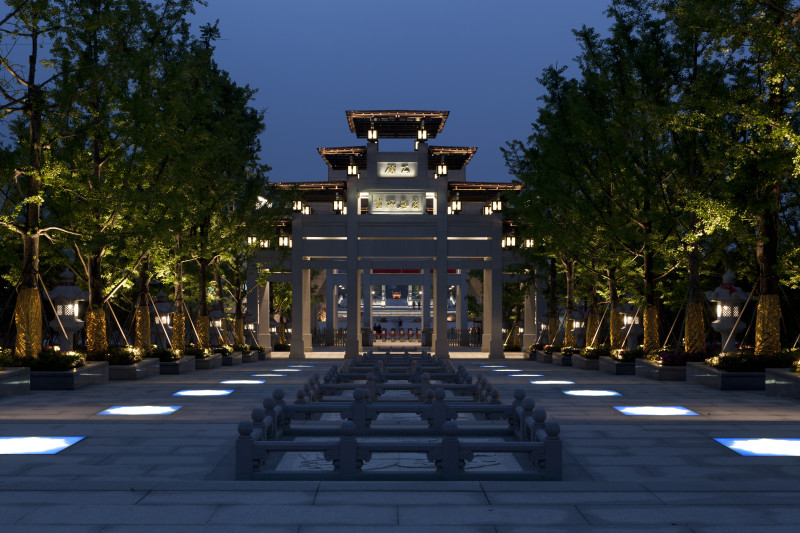 安徽九华山大愿文化园 - LED发光砖, LED莲花发光砖 - 先朗照明