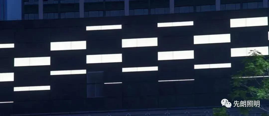 佛山美的置业广场 - 先朗照明线条灯&发光墙砖应用案例