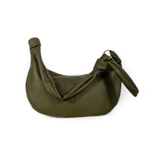 leather moon shape bag