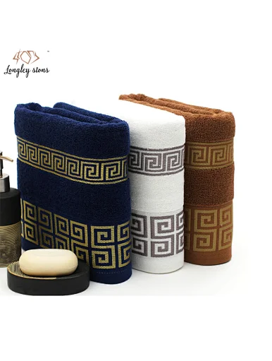 China style 100% cotton Dobby woven yarn dyed Wholesale best quality super dry cheap high water absorption cotton bath promotional hotel towel set
