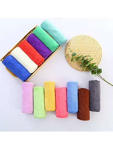 Factory wholesale high-quality microfiber fabric coral fleece face bath towel quick dry absorbent multi purpose cloth