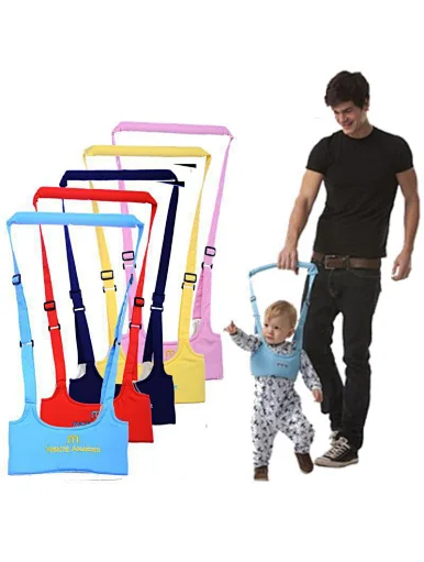 Manufacturers wholesale quality breathable basket type cotton Toddler Activity Adjustable Standing Up convenient Handheld baby learning belt