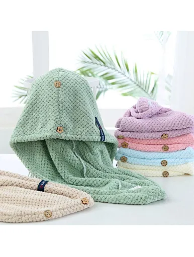 Quick drying hair towel microfiber hair drying towel turban