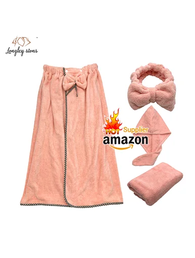 Luxury microfiber bathroom wrap hair towel bath towel dress