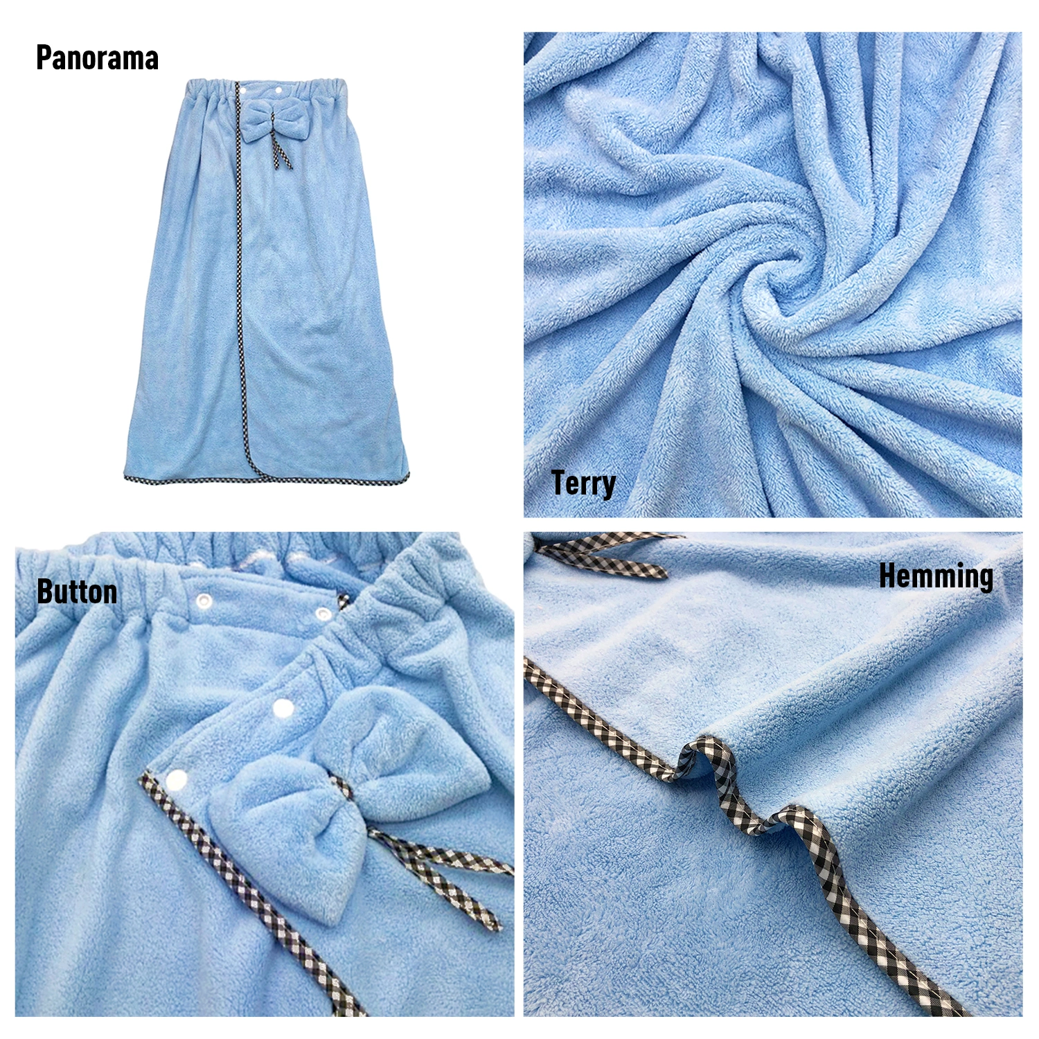 Luxury microfiber bathroom wrap hair towel bath towel dress