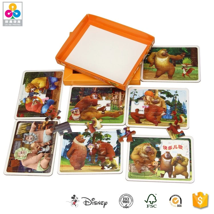 Puzzle Colorful Educational Children Board Books Printing