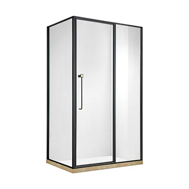 Luxury black shower door modern full frame rectangle bath shower room enclosure