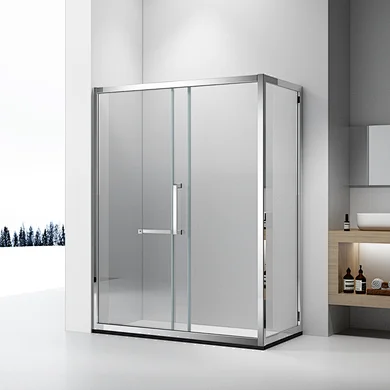 Modern economical bathroom tempered glass shower door cabin wet wash sliding shower room