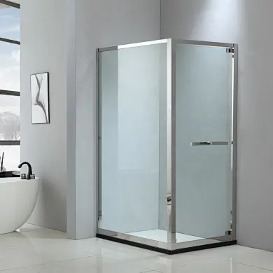 Factory price square foldable door  tempering glass shower enclosure