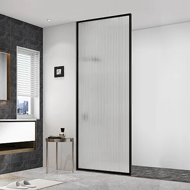Fashionable Luxury Black Shower Screen Bathroom Glass Shower Partition