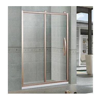 Hot Products 2020 Polished Glass Gold Aluminum Frame Shower Door