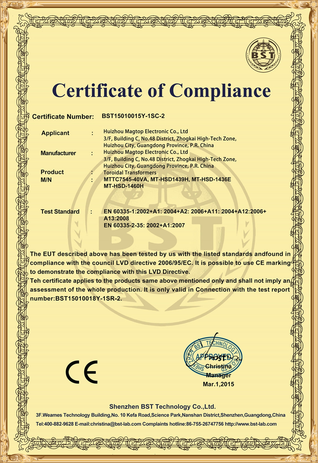 CE Certification
