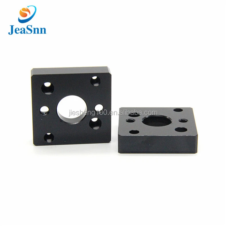Custom lathe machined metal parts square black color 6061 aluminum CNC machined part