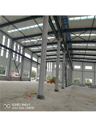 Large-span prefabricated steel structure workshop