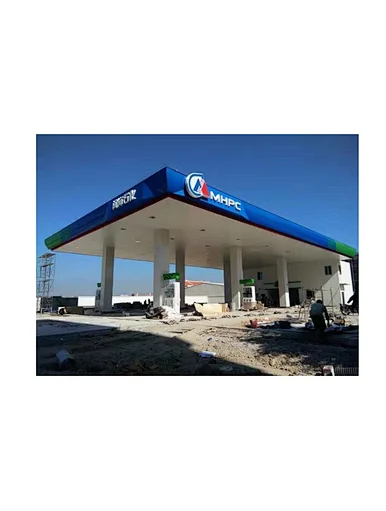 Petrol station construction design