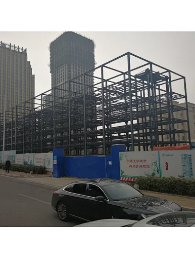 Steel structure parking lot