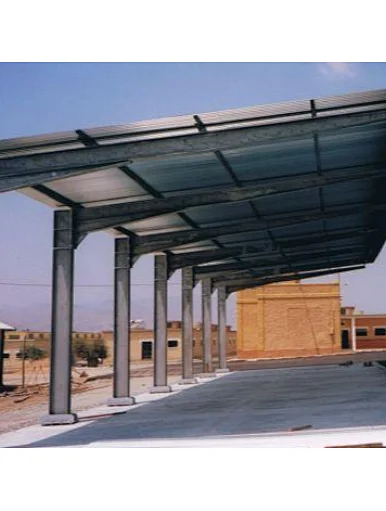 Small prefabricated steel structure garage design and installation general contracting company