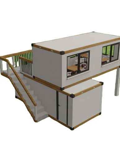 Mobile 2-story container restaurant