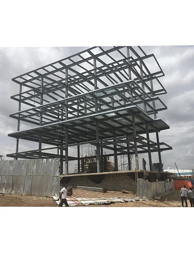 Prefab Galv. H section steel welded structure apartment building