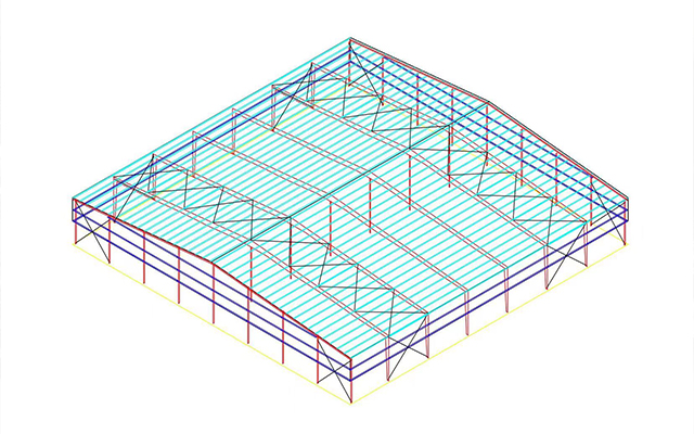 Lightweight Modern Prefab Warehouse Drawing Design