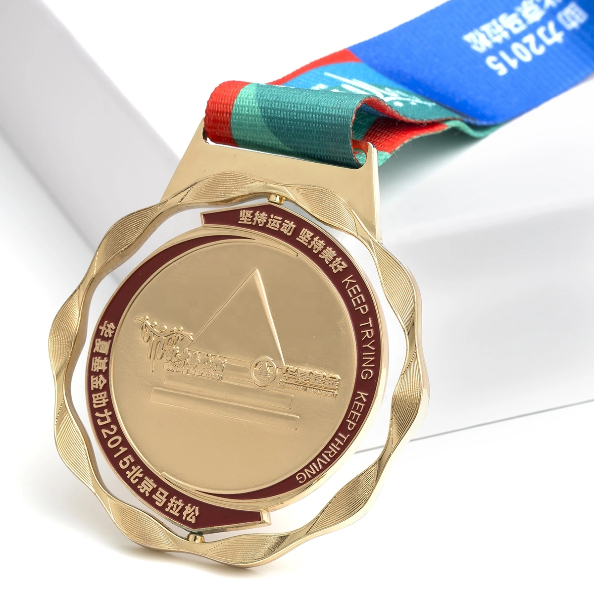 Wholesale gold zinc alloy marathon sports medal with best quality fiesta trophy blank custom 3d metal medal