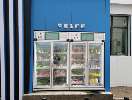 Micron smart fridge vegetable fruit vending machine in China