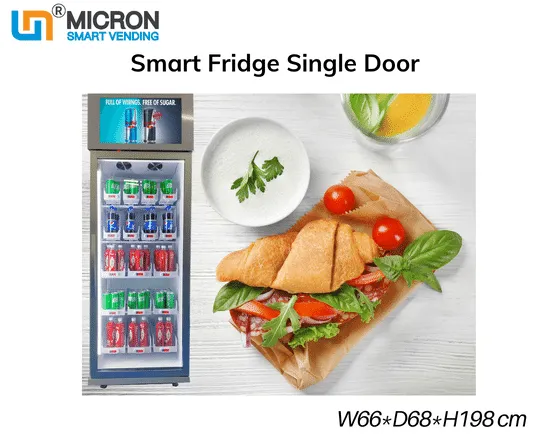 Micron smart fridge vending machine single door