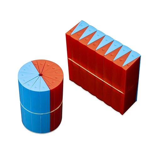 Cylinder volume and area calculation conversion model toy educational set for kid student learning, school teaching