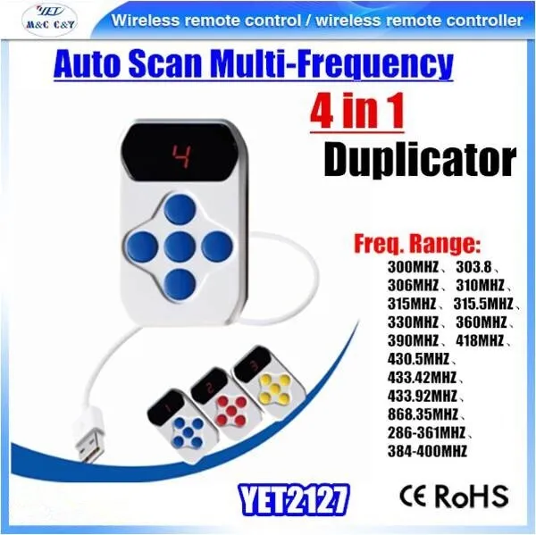 Chargeable Type multi frequency 280 to 868mhz remote control duplicator for fixed code and rolling code