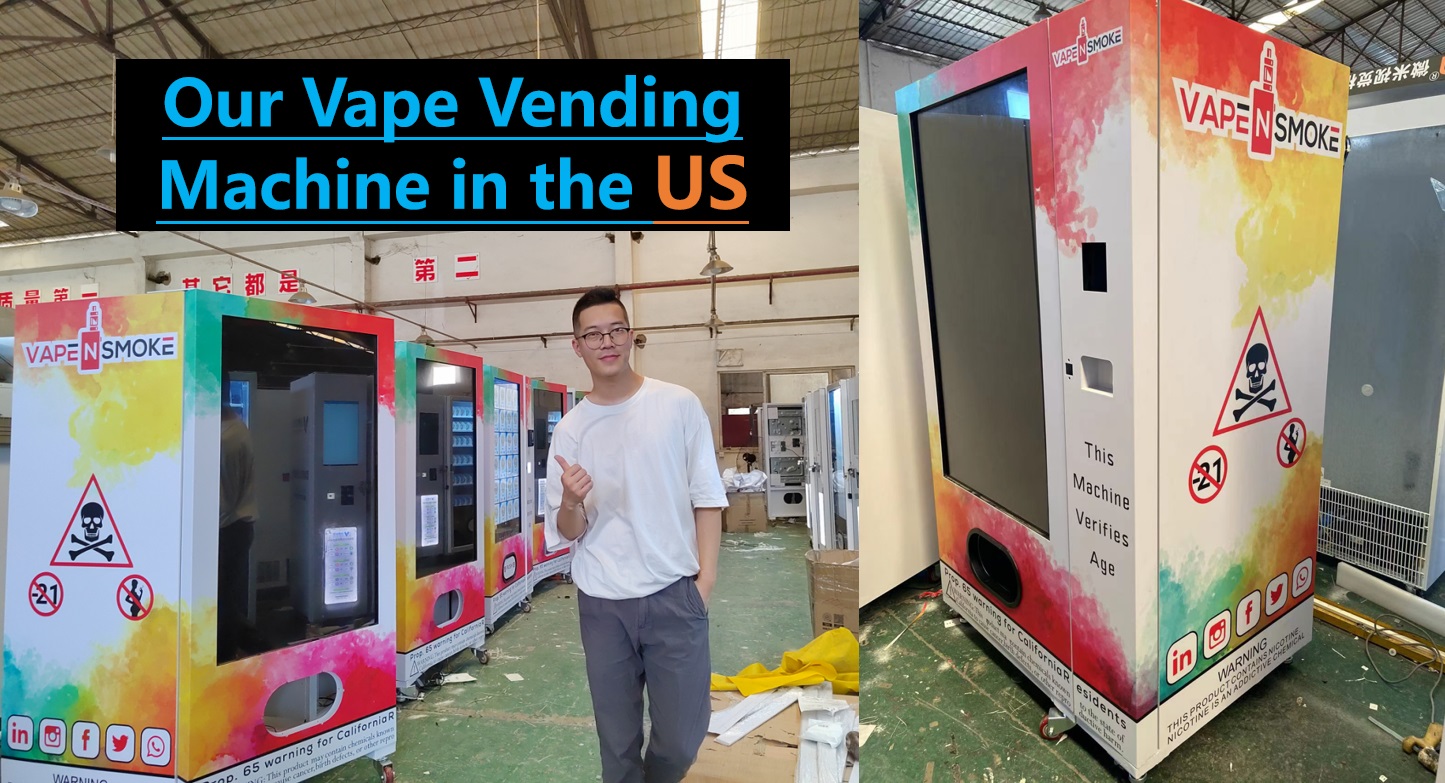 e-cigarette vending machine with 55 inch touch screen