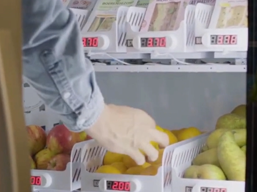 Selling watermelon in vending machines, friut vending machine