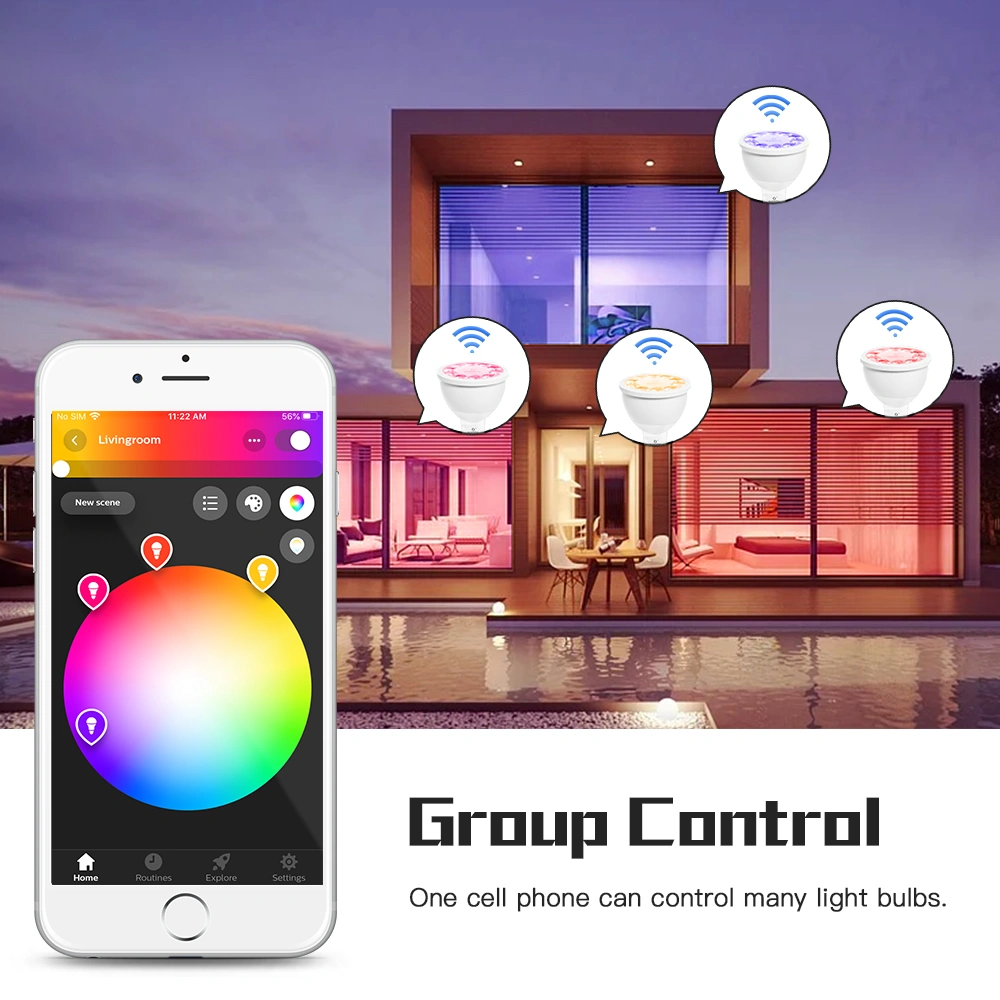 smart 12V rgb led spot lamp