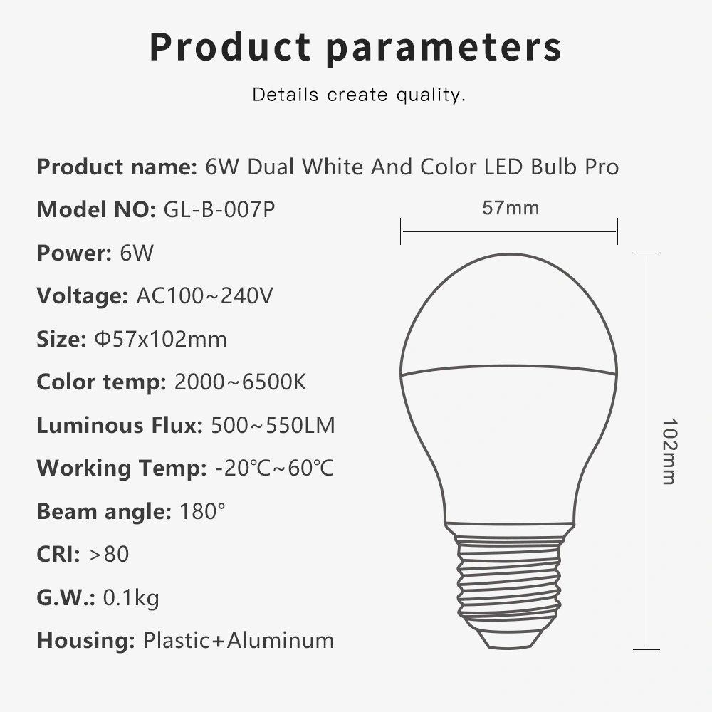 smart led bulb rgb cct