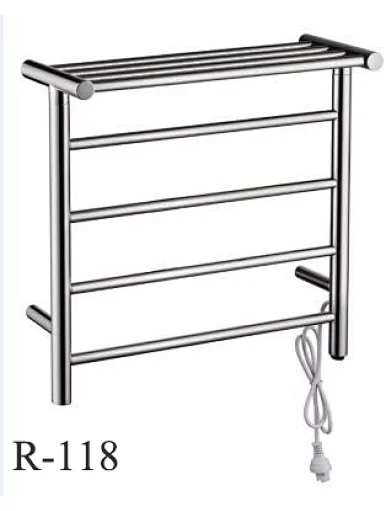 Chrome Bathroom Heated Towel Rail Towel Warmer Rack Stainless Steel Electric Towel Warmer Rack