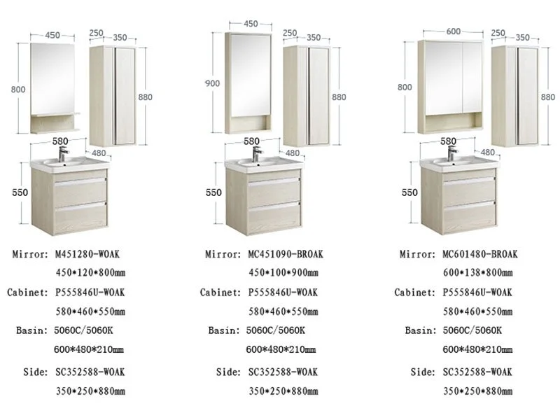 Cheap Price wood Floating bathroom cabinet Wall-hung-Cabinets